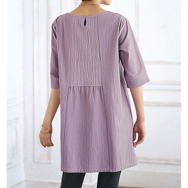 BELLUNA（ベルーナ）の「綿素材異素材切替チュニック（チュニック）」｜詳細画像