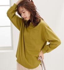 BELLUNA（ベルーナ）の「吸湿発熱ポンチ素材袖切替プルオーバー（カットソー）」