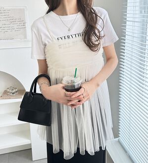 GeeRA（ジーラ）の「ラメチュールギャザーキャミチュニック（チュニック）」｜詳細画像