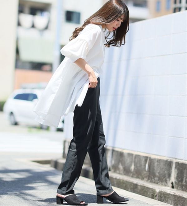 A HAPPY MARILYN（アハッピーマリリン）の「【Ｍ～８Ｌ】【楽冷】接触冷感ストレッチ美脚レギンスパンツ（フルレングスパンツ）」｜詳細画像