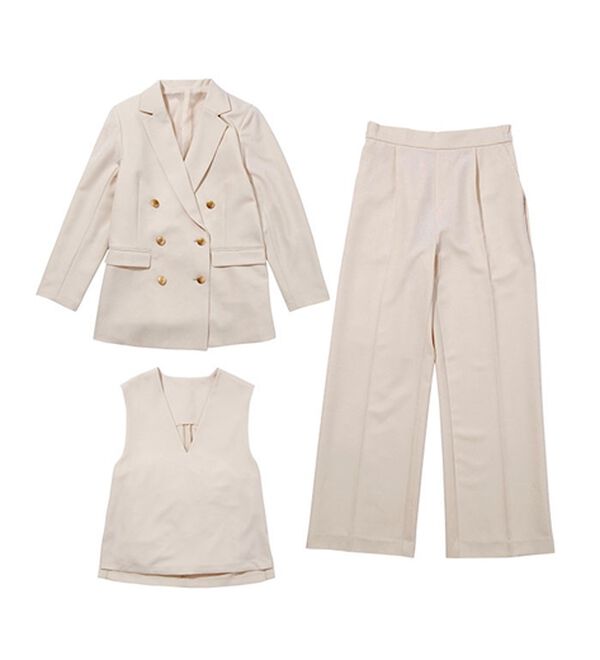 GeeRA（ジーラ）の「【入卒式/セレモニー】着回しベスト＆ジャケットセットスーツ（パンツスーツ）」｜詳細画像