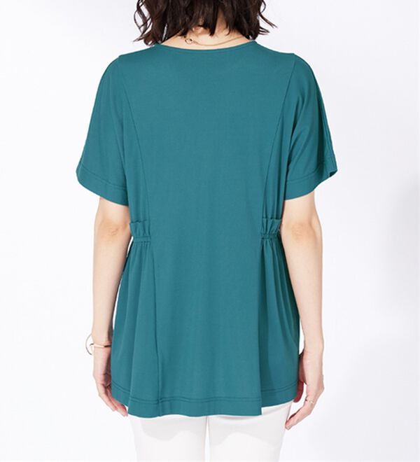 BELLUNA（ベルーナ）の「サイドギャザー使い細見えチュニック（チュニック）」｜詳細画像