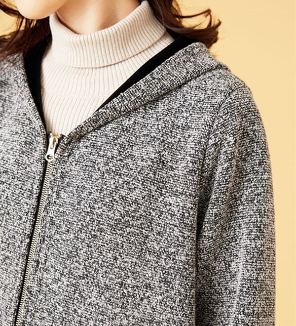 BELLUNA（ベルーナ）の「裏ベロア素材フードデザインコート（ロングコート）」｜詳細画像