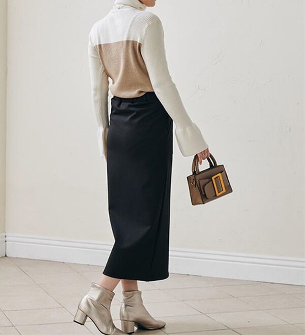 RANAN（ラナン）の「＜ムースタッチ＞洗える！バイカラータートルリブニット（ニット・セーター）」｜詳細画像