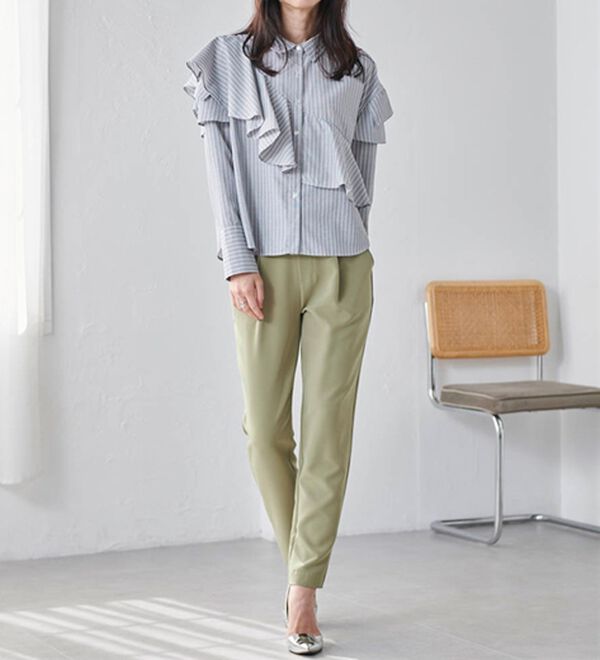 RANAN（ラナン）の「【選べる股下】美脚シルエットタックパンツ（フルレングスパンツ）」｜詳細画像