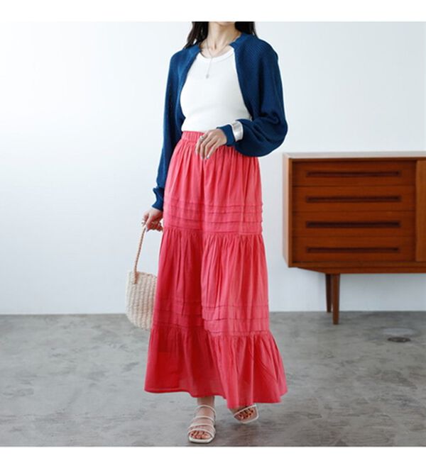 GeeRA（ジーラ）の「タックティアードマキシスカート（ロングスカート）」｜詳細画像