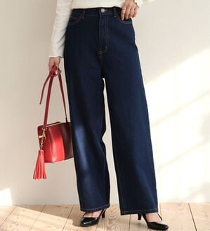 A HAPPY MARILYN（アハッピーマリリン）の「【Ｍ～７Ｌ】＜新色追加＞美脚＆美尻が叶う！優勝ワイドパンツ（ワイドパンツ・ガウチョ）」｜デニム／ネイビー