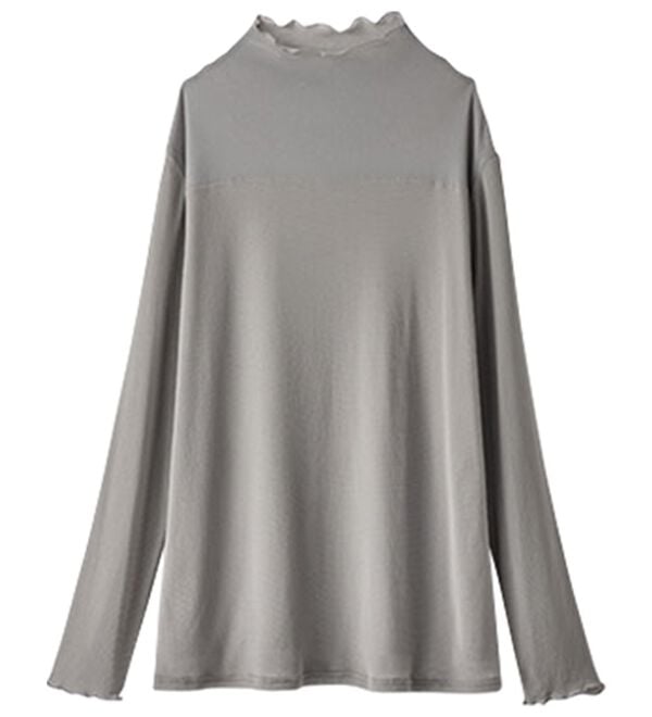 BELLUNA（ベルーナ）の「冬のコーデにちょい足し♪シアーハイネックプルオーバー（カットソー）」｜詳細画像