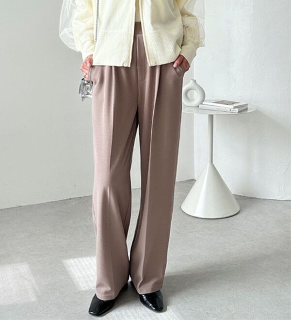 GeeRA（ジーラ）の「美脚魅せタックワイドスラックスパンツ（ワイドパンツ・ガウチョ）」｜詳細画像