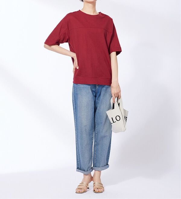 BELLUNA（ベルーナ）の「涼感素材切替デザインプルオーバー（カットソー）」｜詳細画像