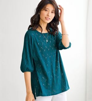 BELLUNA（ベルーナ）の「ストレッチレース素材ふんわり袖チュニック（チュニック）」｜詳細画像