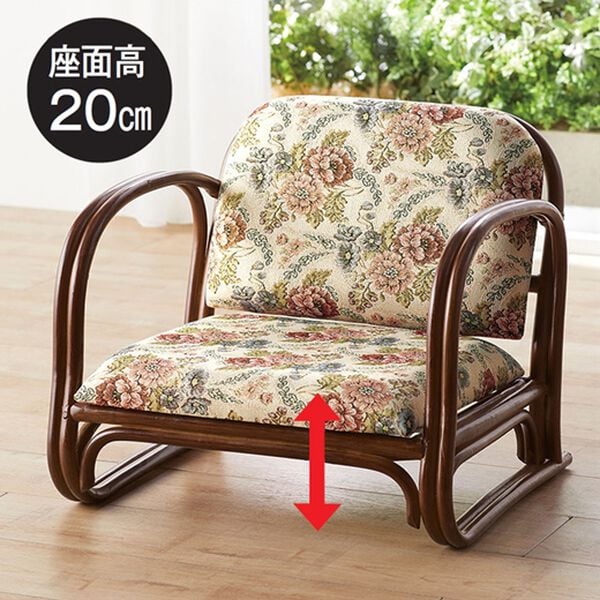 「籐固定式座椅子（椅子・チェア・スツール）」｜詳細画像