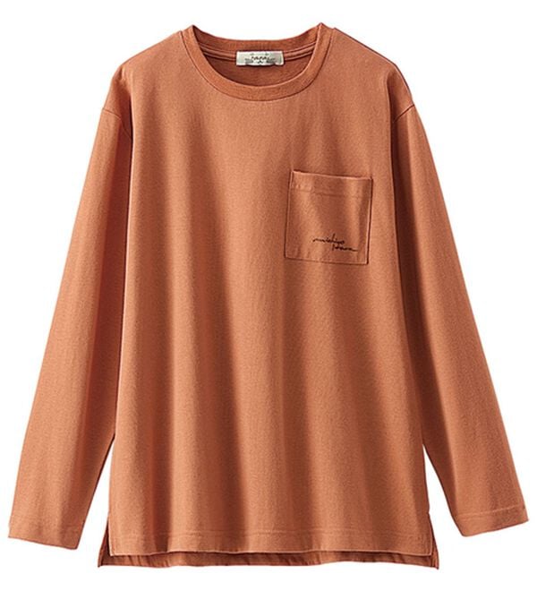 BELLUNA（ベルーナ）の「アーティストコラボ！ポケット付ネコプリントロンＴ（ハラミチヨ）（カットソー）」｜詳細画像