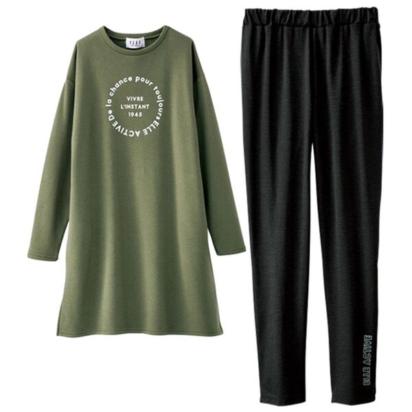 BELLUNA（ベルーナ）の「＜ＥＬＬＥ　Ａｃｔｉｖｅ＞あったかチュニックワンピセットアップ（セットアップ）」｜詳細画像