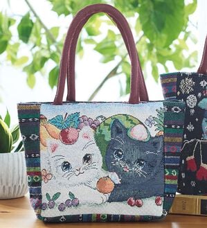 「ゴブラン織ミニトートバッグ（トートバッグ）」｜ねこ