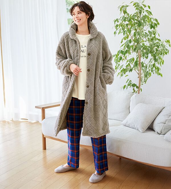 もこもこダイヤフリースガウン - ベルーナ【公式】