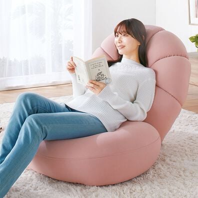 iellio（イエリオ）の「寝落ちるビーズクッション座椅子（フラワー）（座椅子）」