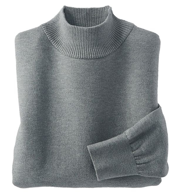 BELLUNA（ベルーナ）の「＜極み編＞肌心地ふんわりハイネックニット（ニット・セーター）」｜杢グレー