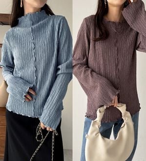 GeeRA（ジーラ）の「着回し自在なジャカードトップス（カットソー）」｜詳細画像