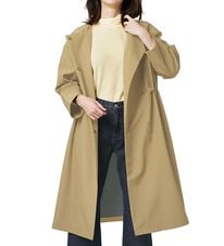 RANAN（ラナン）の「２つの機能付！ロング丈ノーカラーコート（ロングコート）」