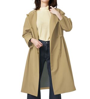 RANAN（ラナン）の「２つの機能付！ロング丈ノーカラーコート（ロングコート）」｜詳細画像