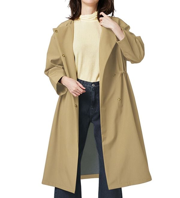 RANAN（ラナン）の「２つの機能付！ロング丈ノーカラーコート（ロングコート）」｜詳細画像
