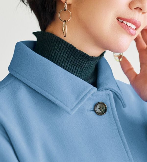 BELLUNA（ベルーナ）の「ウール調ステンカラーコート（ハーフコート）」｜詳細画像