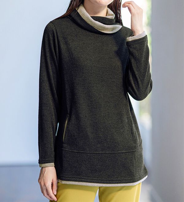BELLUNA（ベルーナ）の「衿デザイン配色チュニック（チュニック）」｜詳細画像