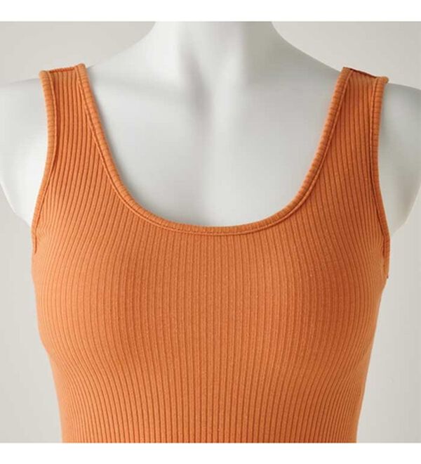 YU'NOW（ユナウ）の「カップ付クロップドタンクトップ（ブラトップ・カップ付きインナー）」｜詳細画像