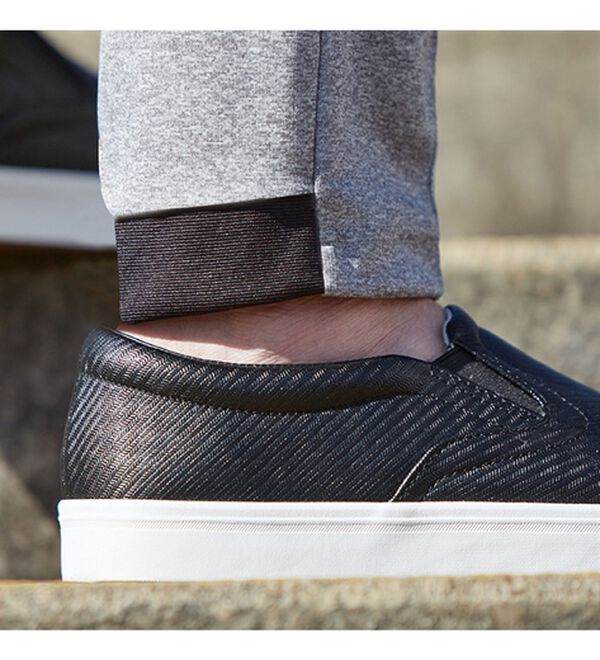 「【３本組】＜ケー・スイス＞スッキリ足長効果！大人の裾リブパンツ（メンズフルレングスパンツ）」｜詳細画像