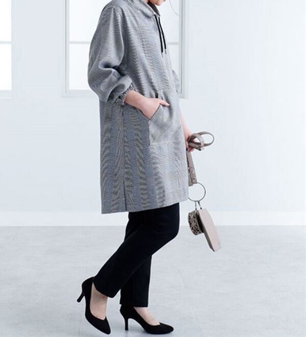 BELLUNA（ベルーナ）の「＜ｓｏｒａｆｕｋｕ＞衿デザインチェック柄ワンピース（その他ワンピース）」｜詳細画像