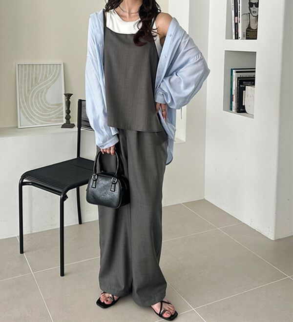 GeeRA（ジーラ）の「セットアップ風キャミソールサロペット（オールインワン）」｜詳細画像