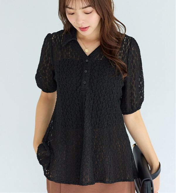 alotta（アロッタ）の「総レーススキッパーポロチュニック（チュニック）」｜詳細画像