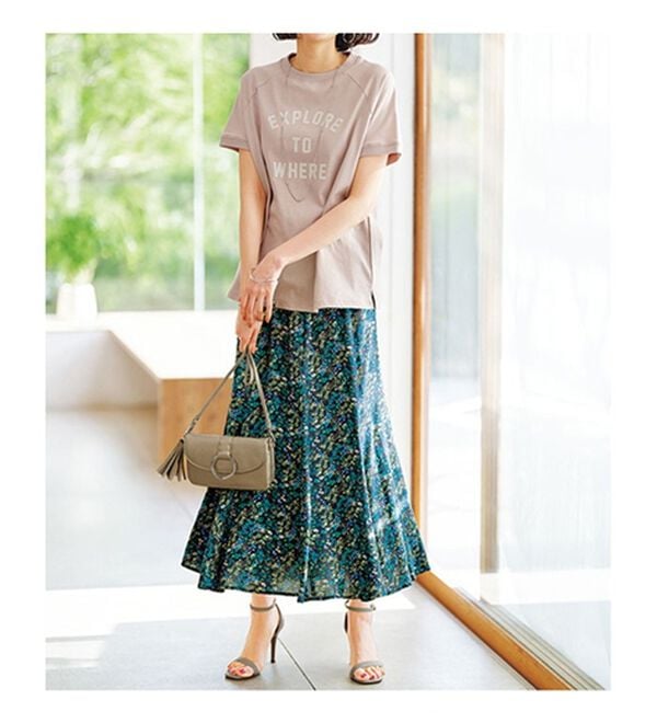 BELLUNA（ベルーナ）の「裾切替デザインフレアースカート（ひざ丈スカート）」｜詳細画像