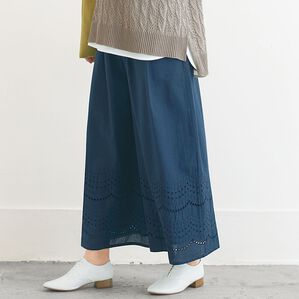 BELLUNA（ベルーナ）の「カットレースガウチョパンツ（ワイドパンツ・ガウチョ）」｜詳細画像