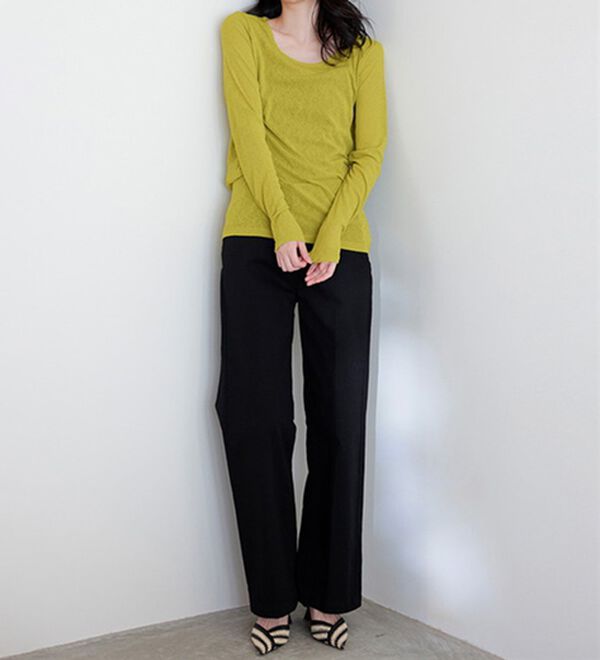 RANAN（ラナン）の「レディシルエットシアートップス（カットソー）」｜詳細画像