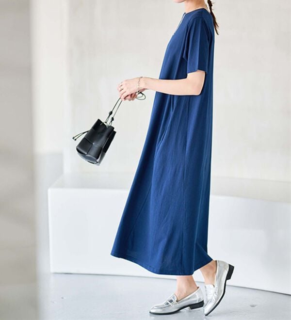 RANAN（ラナン）の「＜ＢＣ＞綿１００％ひんやりポケット付マキシワンピース（その他ワンピース）」｜詳細画像