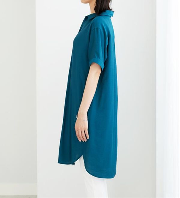 BELLUNA（ベルーナ）の「レーヨンナイロン素材シャツワンピース（その他ワンピース）」｜詳細画像