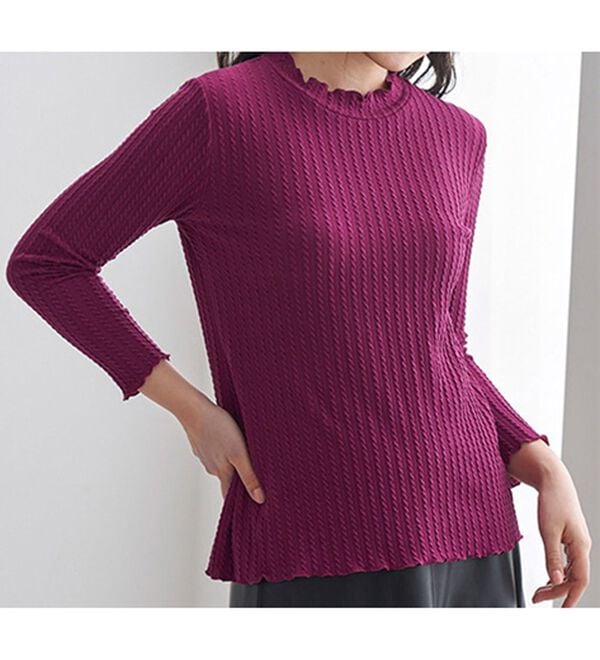 BELLUNA（ベルーナ）の「フリル衿ジャカードプルオーバー（カットソー）」｜詳細画像