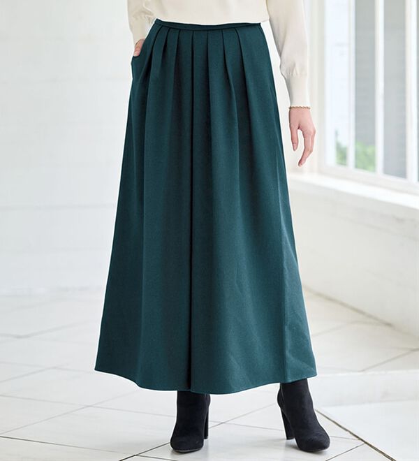 BELLUNA（ベルーナ）の「タックデザインスカーチョ（フルレングスパンツ）」｜詳細画像