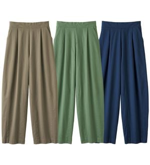 ルフラン（ルフラン）の「【３本組】裾すっきりゆったりワイドパンツ（ワイドパンツ・ガウチョ）」｜詳細画像