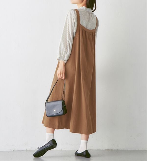 Viola e Viola（ヴィオラ エ ヴィオラ）の「綿１００％たっぷりギャザーのジャンパースカート（ジャンパースカート）」｜詳細画像