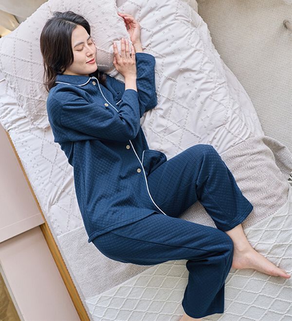 「ふんわりキルト快眠サポートパジャマ（パジャマ・ルームウェア）」｜詳細画像