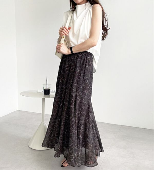 GeeRA（ジーラ）の「切替フレアーロングスカート（ロングスカート）」｜詳細画像