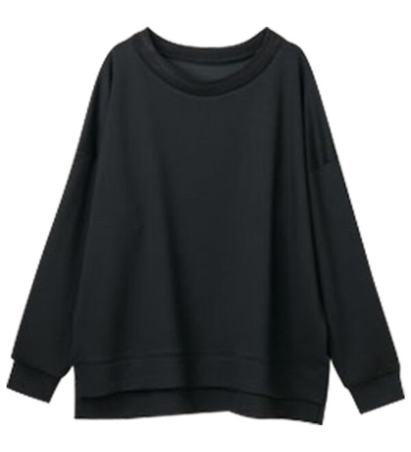 RANAN（ラナン）の「＜ＨＳ＞編立衿ポイントきれいめスウェット（カットソー）」｜詳細画像