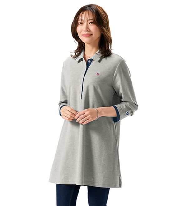 ルフラン（ルフラン）の「【２色組】【ＰＯＬＯ　ＢＣＳ】鹿の子ポロチュニック（チュニック）」｜詳細画像