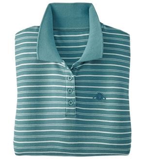 BELLUNA（ベルーナ）の「機能満載！綿混素材かのこポロシャツ（ポロシャツ）」｜セージ／白