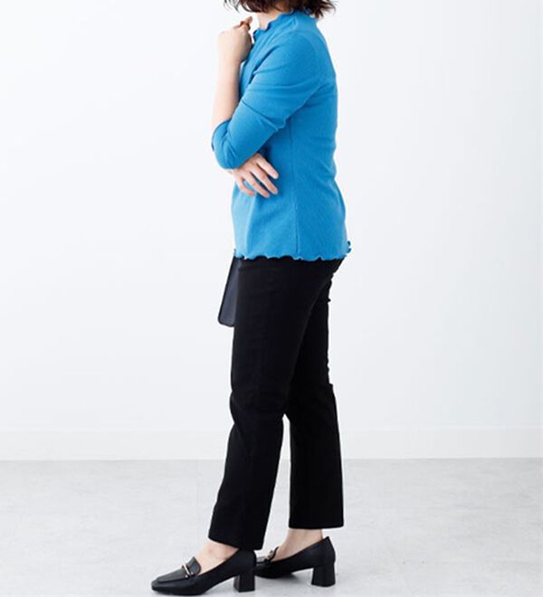 BELLUNA（ベルーナ）の「針抜きテレコハイネックプルオーバー（カットソー）」｜詳細画像