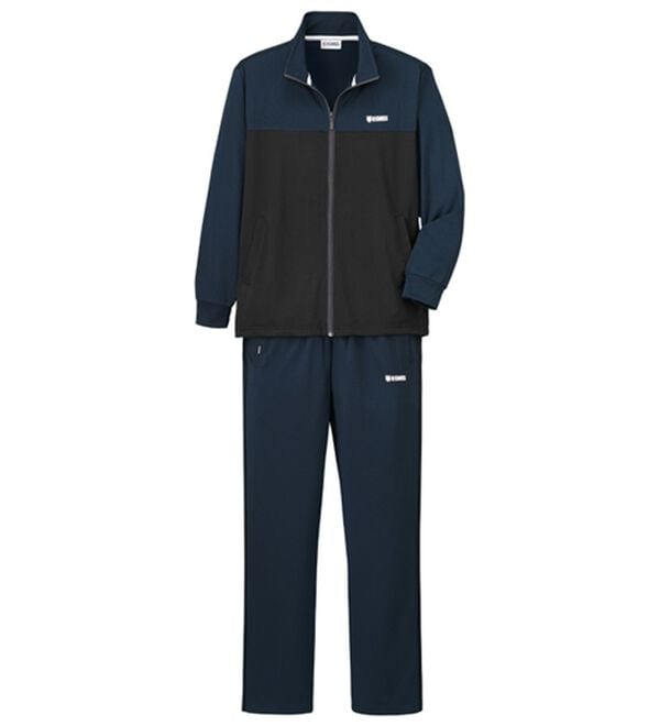 「＜ケースイス＞配色ＵＶジャージ上下セット（メンズゴルフウェア）」｜ネイビーセット