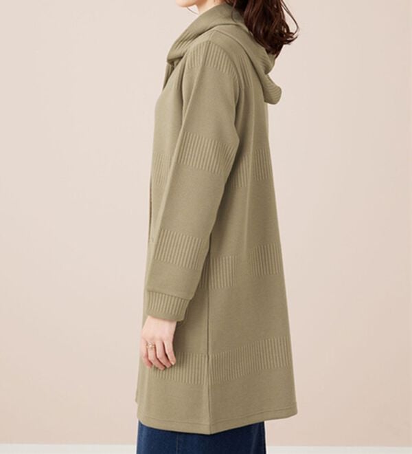 BELLUNA（ベルーナ）の「ボーダージャカード素材フードカーディガン（その他ジャケット）」｜詳細画像